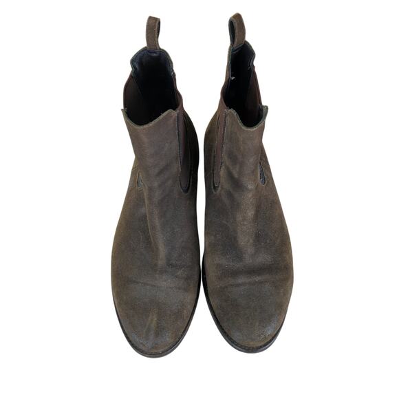 Thursday Boots Duchess Chelsea Boots Dark Olive Suede Women's Size 10.5 Ankle - Picture 4 of 8